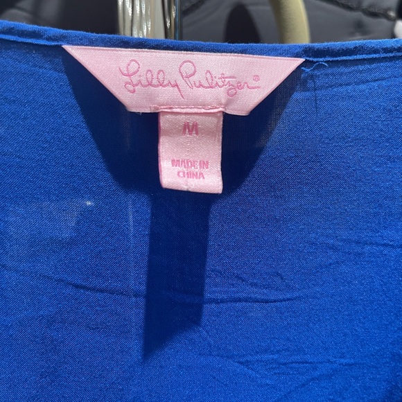 Lily Pulitzer Kahli peasant top EUC size M - Picture 4 of 6